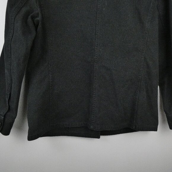 Comme Ca Ism Jacket Black Chore Canvas Womens Large Cotton Pockets Japanese - Picture 6 of 13